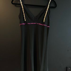 Vintage Dolce & Gabanna slip dress with flowers and sequins